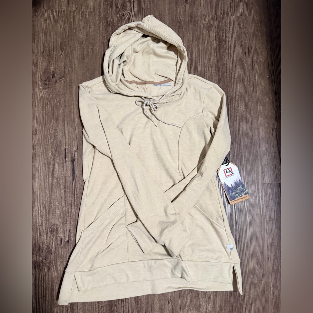 Beige Hooded Sweatshirt
